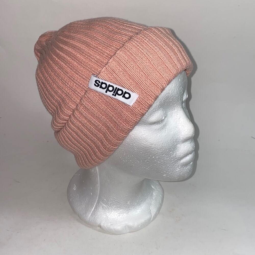 Adidas pink beanie